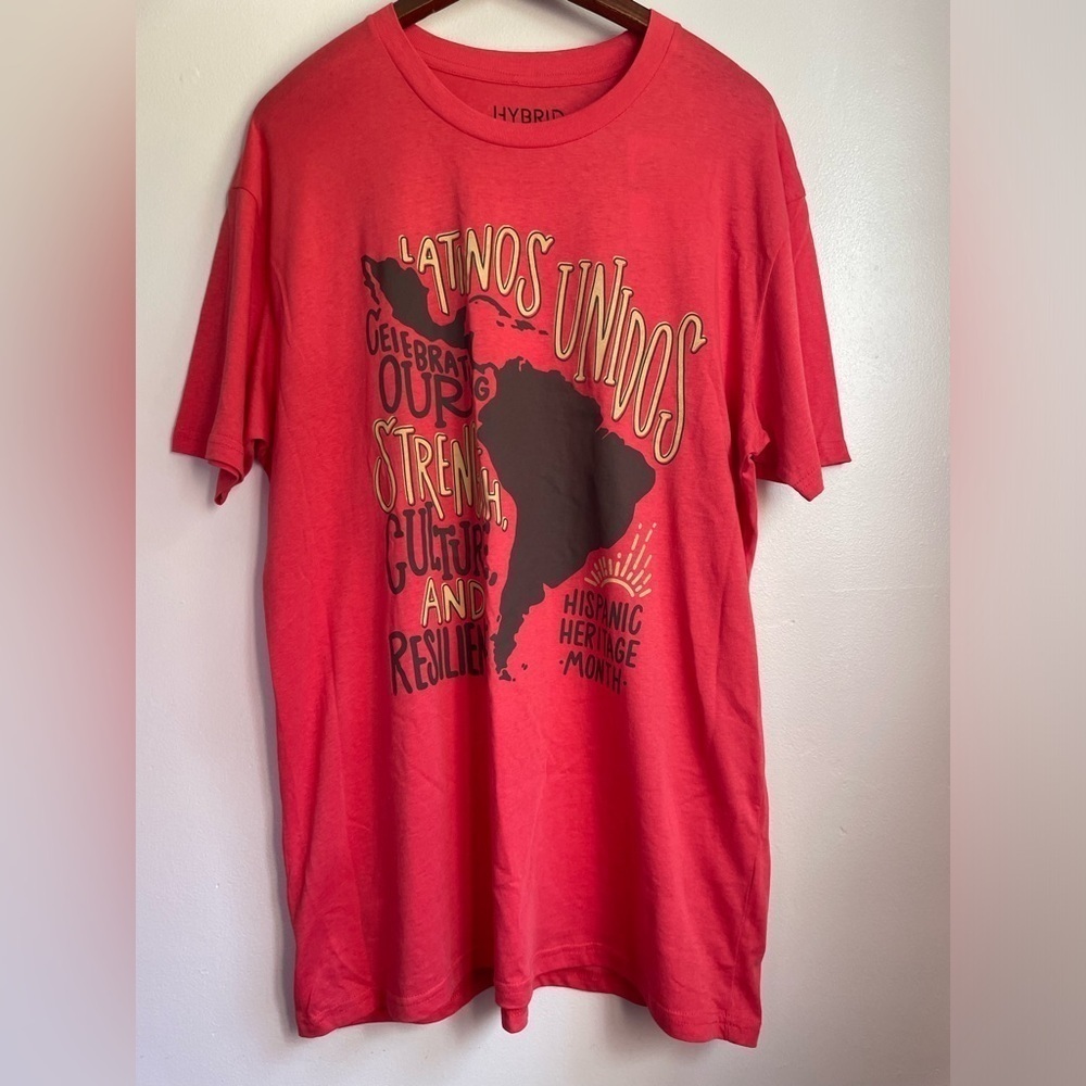 Hybrid Hispanic Heritage month tee red